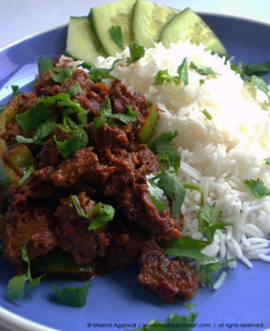 Spiced Lamb with Green Peppers - Hooked on Heat